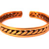 Fancy 3 Bands Heavy Copper Bangle