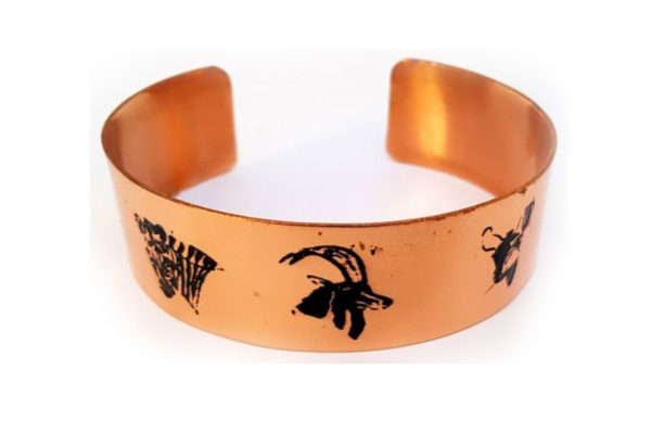 Etched Animal Copper Bangle