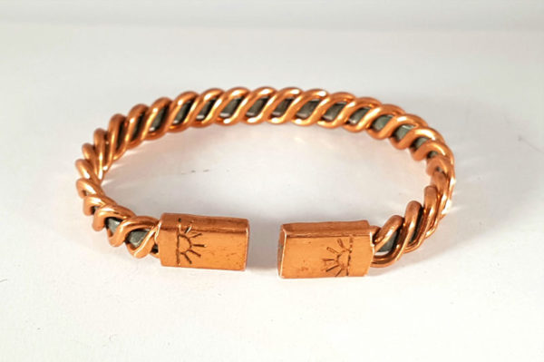 Copper Zinc Bangle - Woven