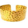 Heavy Dimple Beaten Brass Bangle