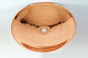 Large Shallow Copper Basin