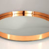 Round Copper Mirror Tray